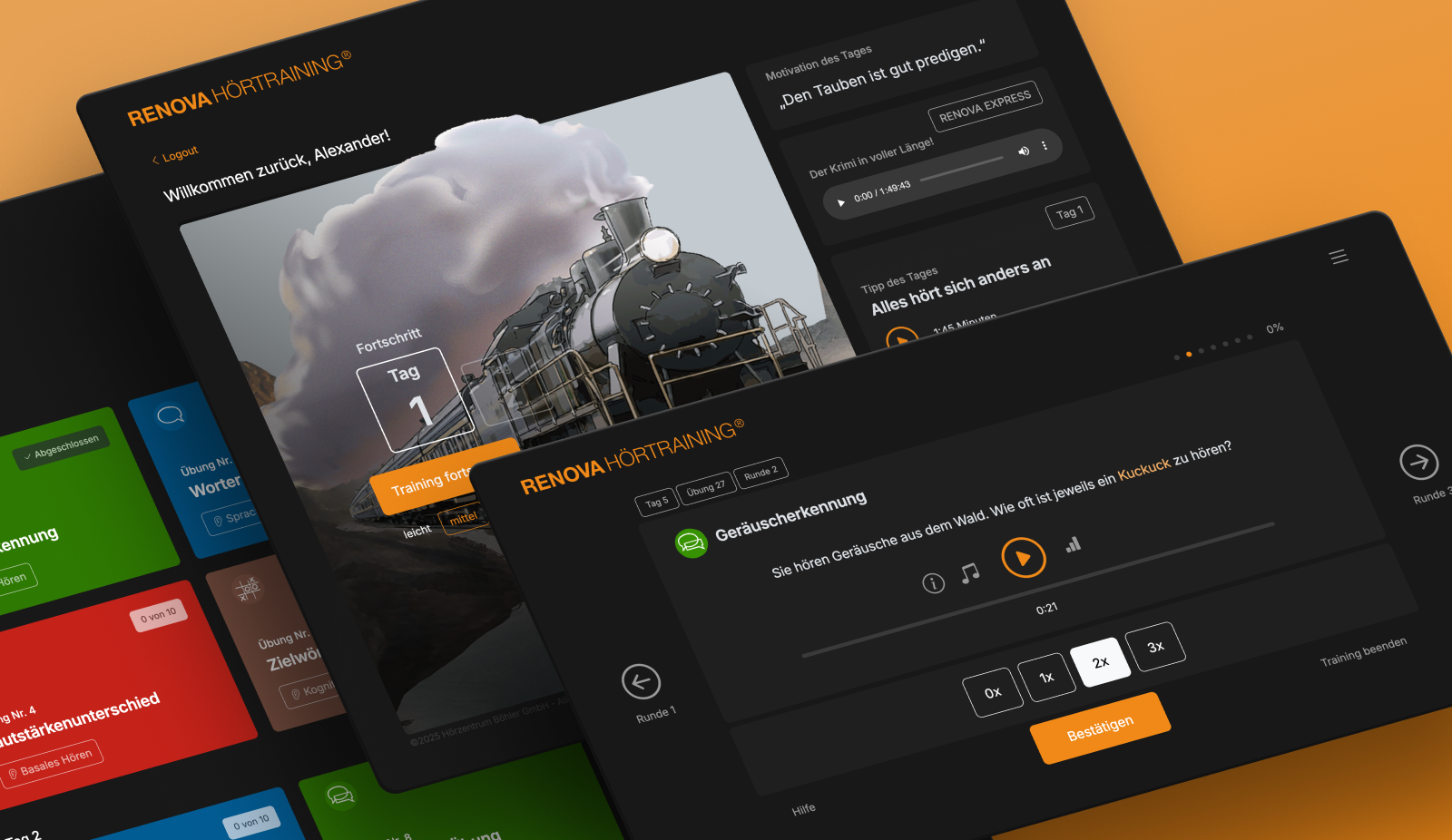 RENOVA-Hörtraining als Webapp
